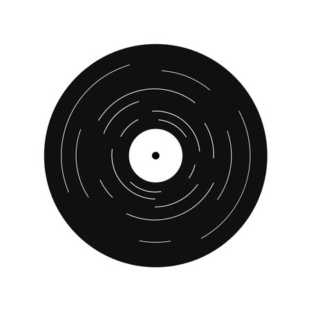 Vinyl record icon. Simple illustration of vinyl record vector icon for webのイラスト素材