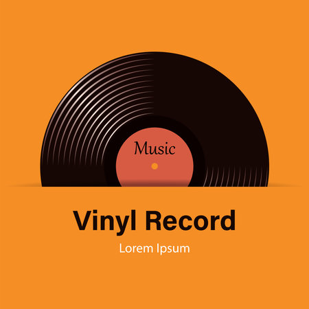 Music design over orange background, vector illustration. Eps 10. Vector illustration.のイラスト素材