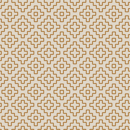 Seamless abstract geometric pattern. Brown-beige background. vector illustration. Fashionable print for textiles, packaging paper, printing, fabric, wallpaper and decorのイラスト素材