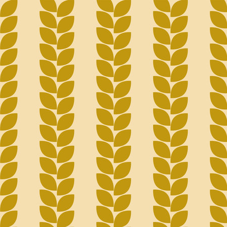 Abstract seamless background with retro vintage pattern of spikelets. Vector illustration design for printing, banner, cover, web page, paper, fabric, wallpaper and decorのイラスト素材