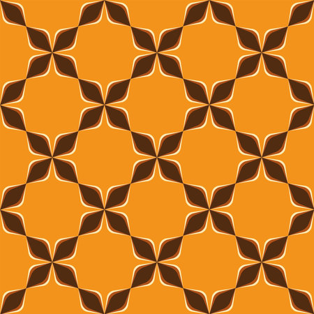 Abstract seamless background with retro vintage pattern of the 70s. Vector illustration design for printing, banner, cover, web page, paper, fabric, wallpaper and decorのイラスト素材