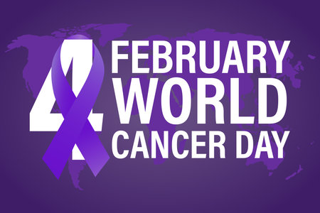 February 4 is the World Cancer Day conceptual design. Vector illustrationのイラスト素材