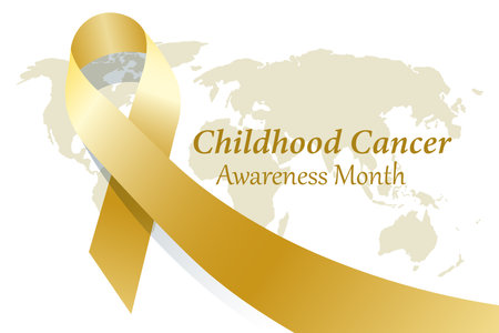 February 15 is the International Day for the Dissemination of Information about Childhood Cancer. The background of the ribbon for the fight against childhood cancer.のイラスト素材