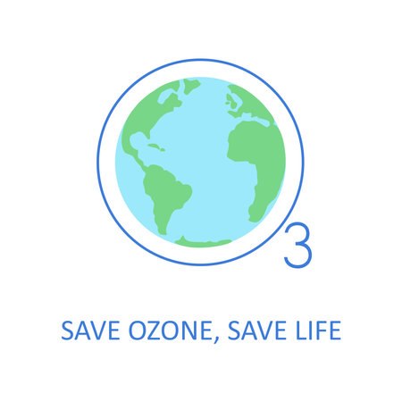 World Ozone Layer Protection Day is September 16. Vector illustrationのイラスト素材