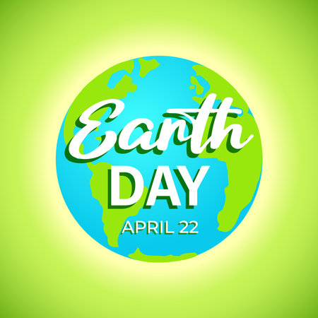 Earth Day. April 22. Holiday concept. Vector illustration for designのイラスト素材