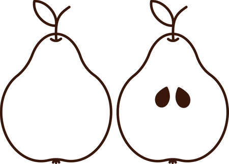 pear clipart.のイラスト素材