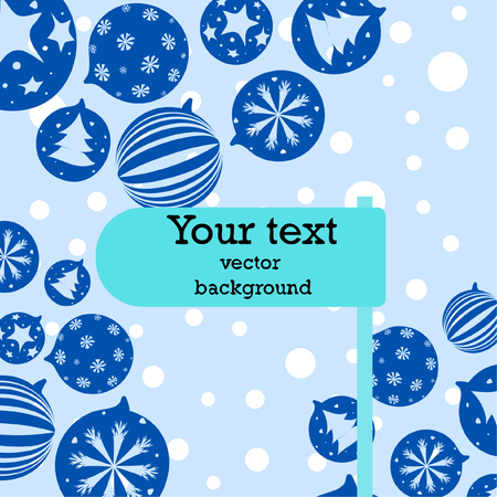 Christmas balls, New Year greeting card, vector backgroundのイラスト素材