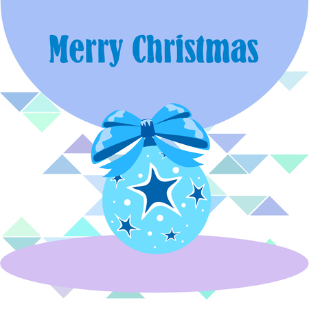 Christmas balls, New Year greeting card, vector backgroundのイラスト素材