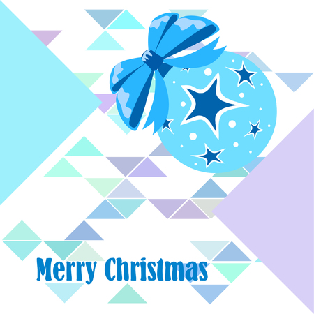 Christmas balls, New Year greeting card, vector backgroundのイラスト素材