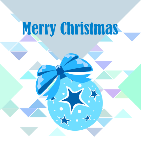 Christmas balls, New Year greeting card, vector backgroundのイラスト素材