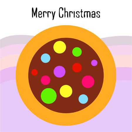 Christmas card, Christmas candy, vector backgroundのイラスト素材