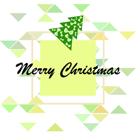 Christmas card, fir tree, vector backgroundのイラスト素材