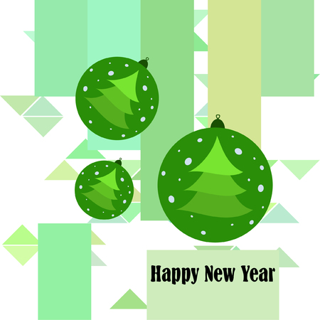 Christmas balls, New Year greeting card, vector backgroundのイラスト素材