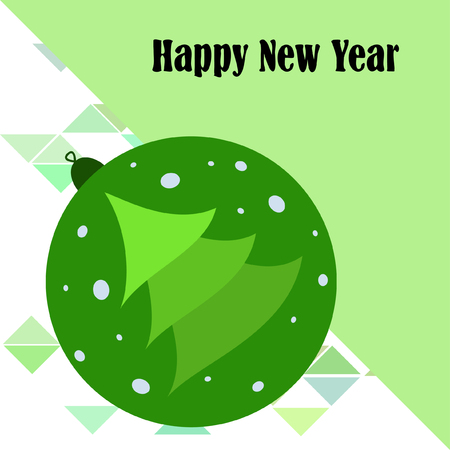 Christmas balls, New Year greeting card, vector backgroundのイラスト素材