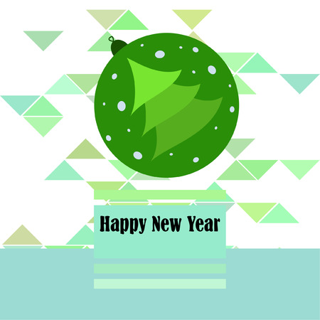 Christmas balls, New Year greeting card, vector backgroundのイラスト素材