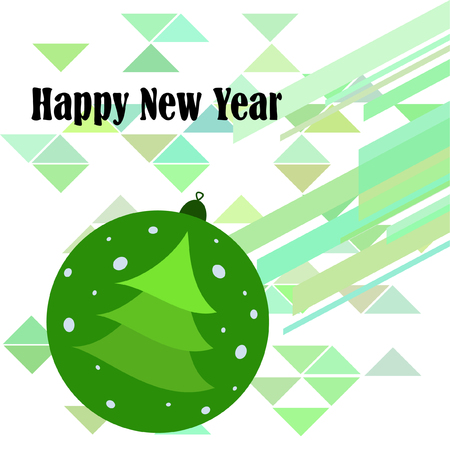 Christmas balls, New Year greeting card, vector backgroundのイラスト素材