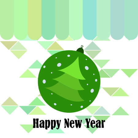 Christmas balls, New Year greeting card, vector backgroundのイラスト素材