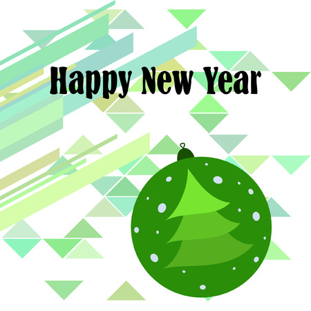Christmas balls, New Year greeting card, vector backgroundのイラスト素材