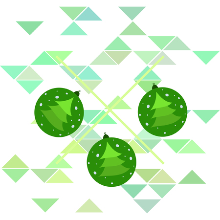 Christmas balls, New Year greeting card, vector backgroundのイラスト素材