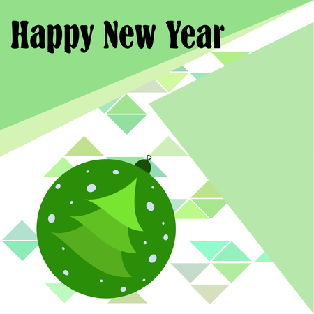 Christmas balls, New Year greeting card, vector backgroundのイラスト素材