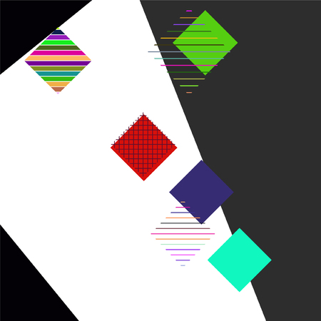 Abstract colorful and creative geometric with a variety of geometric background, vector illustrationのイラスト素材