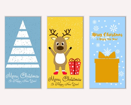 Vector illustration of winter holidays greeting cardsのイラスト素材