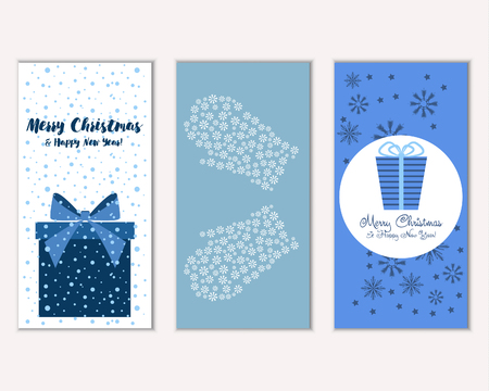 Vector illustration of winter holidays greeting cardsのイラスト素材