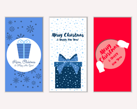 Vector illustration of winter holidays greeting cardsのイラスト素材