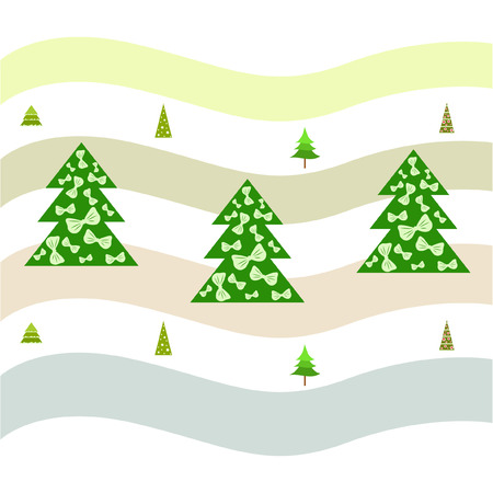 Christmas card, fir tree, vector backgroundのイラスト素材