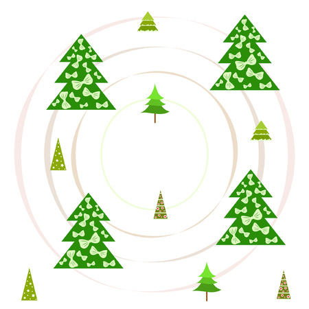 Christmas card, fir tree, vector backgroundのイラスト素材