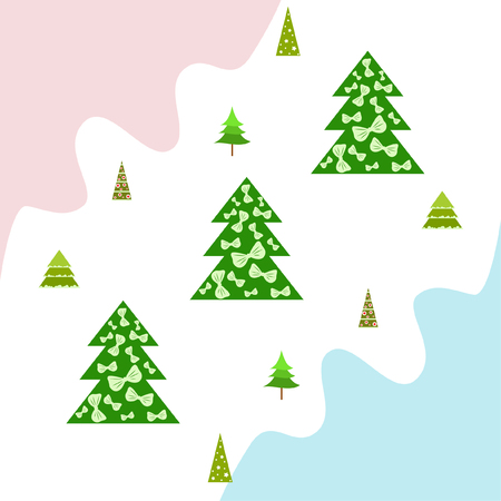 Christmas card, fir tree, vector backgroundのイラスト素材