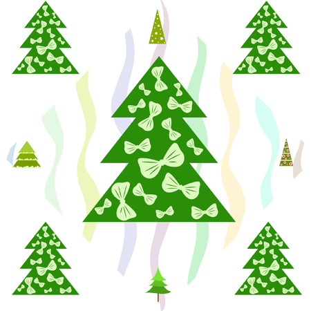 Christmas card, fir tree, vector backgroundのイラスト素材