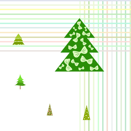 Christmas card, fir tree, vector backgroundのイラスト素材