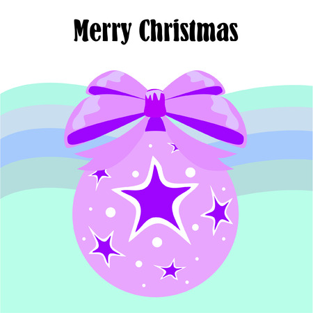Christmas balls, New Year greeting card, vector backgroundのイラスト素材