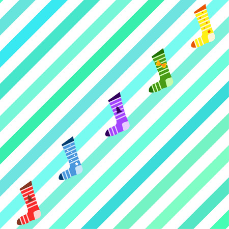 christmas card, christmas sock, vector backgroundのイラスト素材