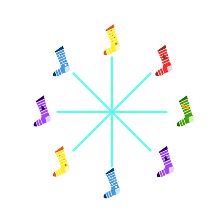 christmas card, christmas sock, vector backgroundのイラスト素材