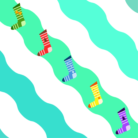 christmas card, christmas sock, vector backgroundのイラスト素材