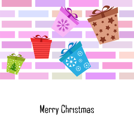 Greeting card with giftsのイラスト素材