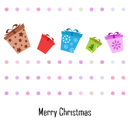 Christmas card, gifts, vector backgroundのイラスト素材