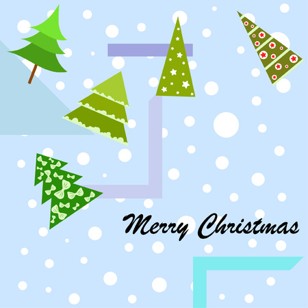 Christmas card, fir tree, vector backgroundのイラスト素材