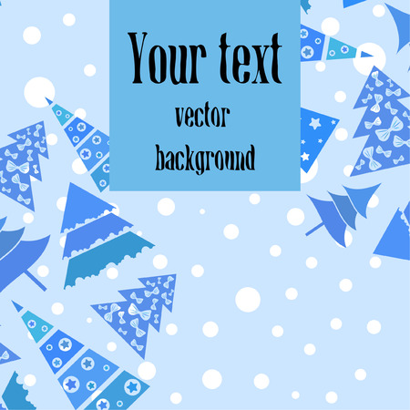 Christmas card, fir tree, vector backgroundのイラスト素材