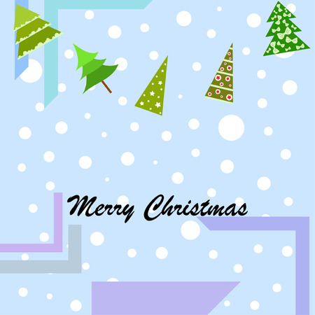 Christmas card, fir tree, vector backgroundのイラスト素材