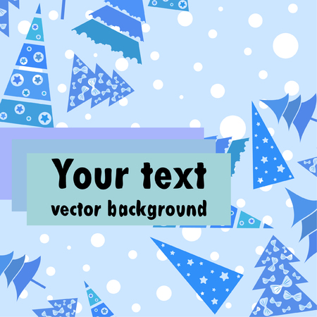 Christmas card, fir tree, vector backgroundのイラスト素材