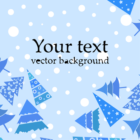 Christmas card, fir tree, vector backgroundのイラスト素材