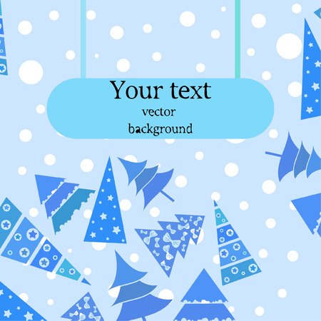 Christmas card, fir tree, vector backgroundのイラスト素材