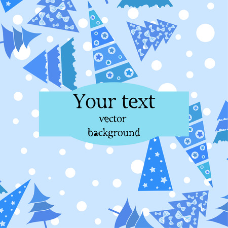 Christmas card, fir tree, vector backgroundのイラスト素材