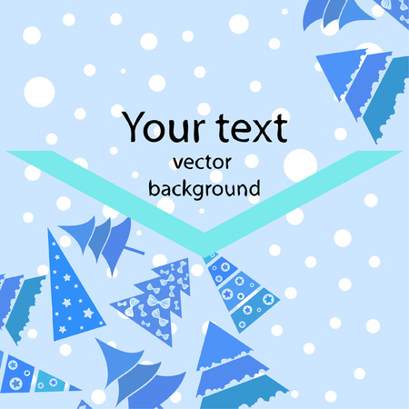 Christmas card, fir tree, vector backgroundのイラスト素材