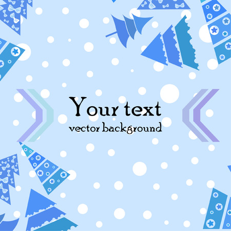 Christmas card, fir tree, vector backgroundのイラスト素材