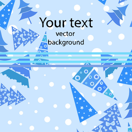 Christmas card, fir tree, vector backgroundのイラスト素材