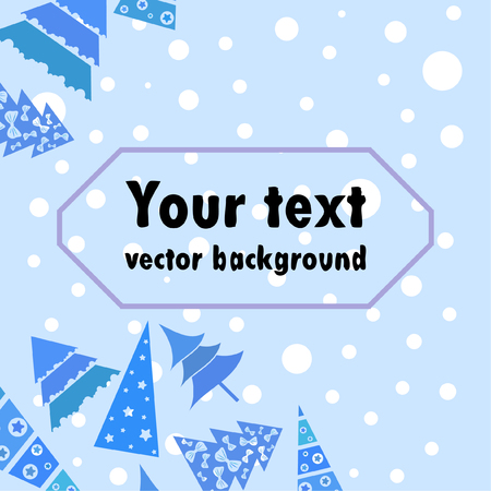 Christmas card, fir tree, vector backgroundのイラスト素材